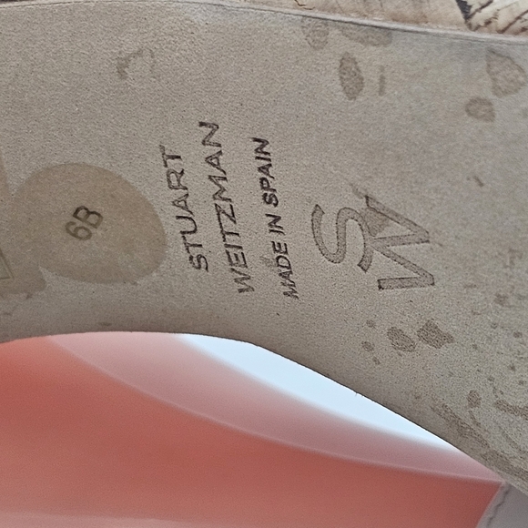 Stuart Weitzman Dayna White Platform Sandals Size 6B - Picture 5 of 12